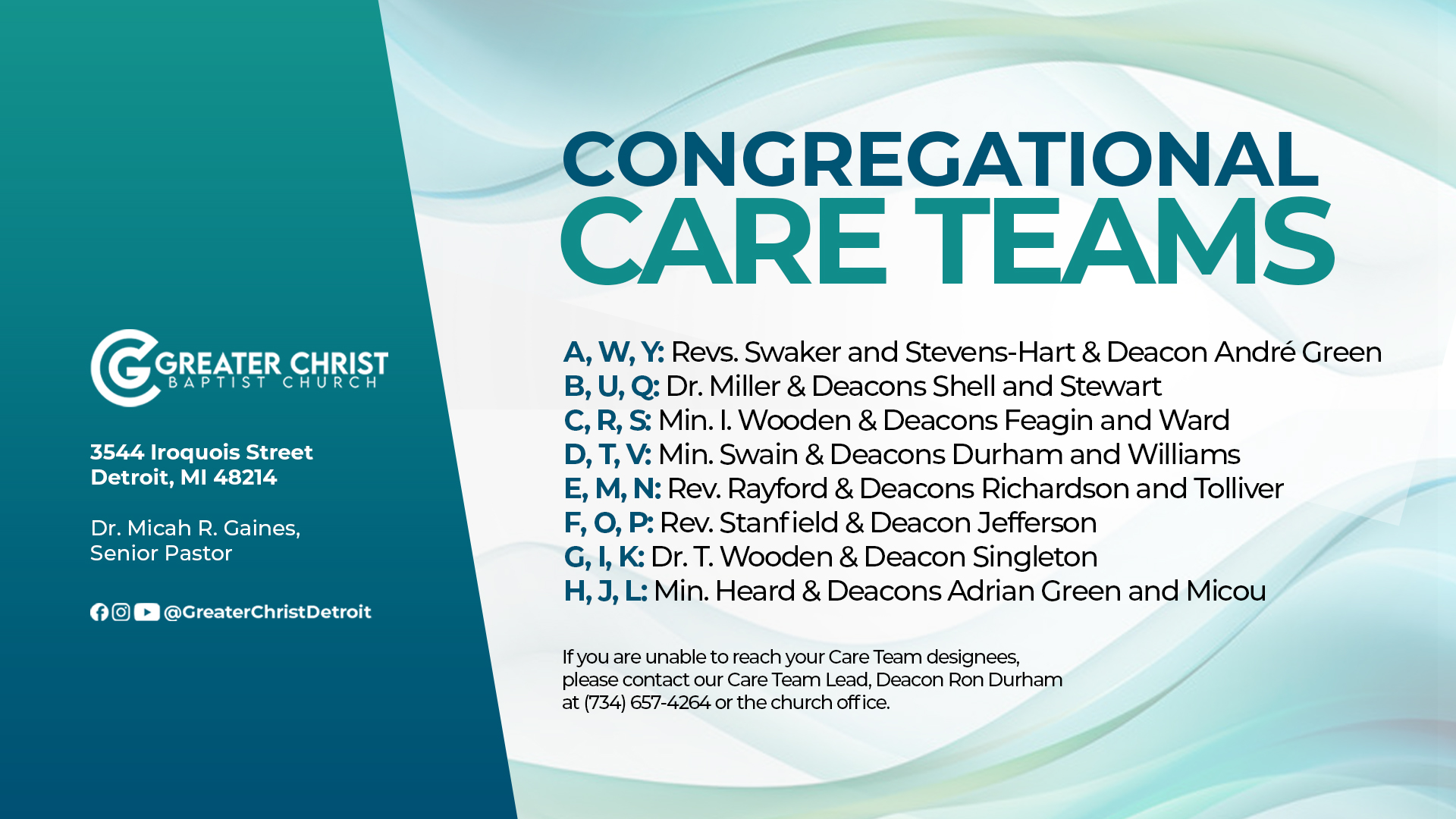 Congregational Care Teams